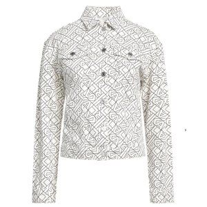 KARL LAGERFELD Denim Logo Print Jacket Size L